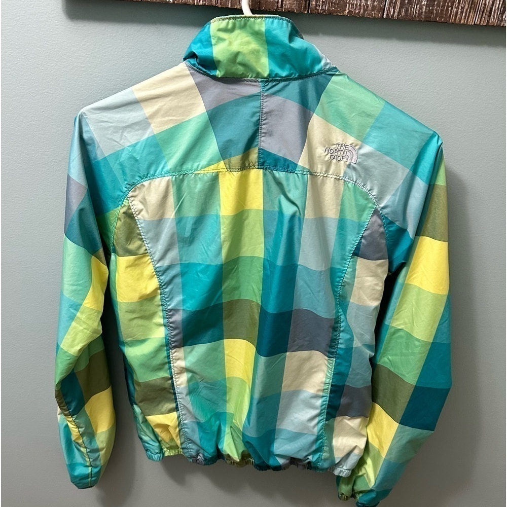 The North Face colorful plaid checker wind breaker jacket women’s XS - Picture 12 of 12
